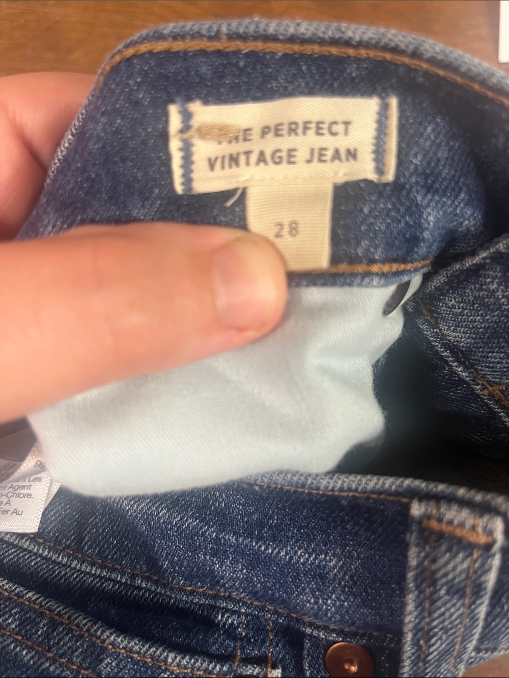 Madewell The Perfect Vintage Jean Medium Wash Cotton- Size 28 - Picture 5 of 5